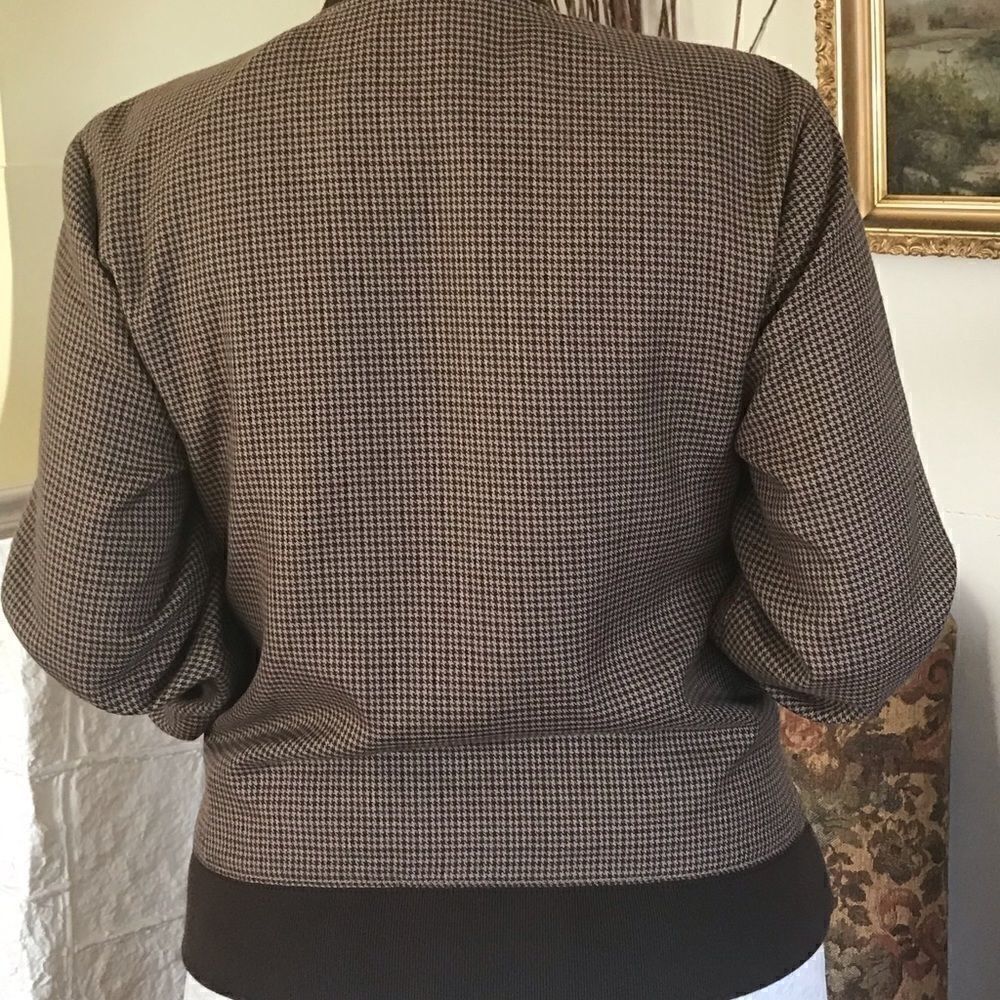 Vintage Hurley Houndstooth Mod Style Bomber Jacket - Picture 4 of 6